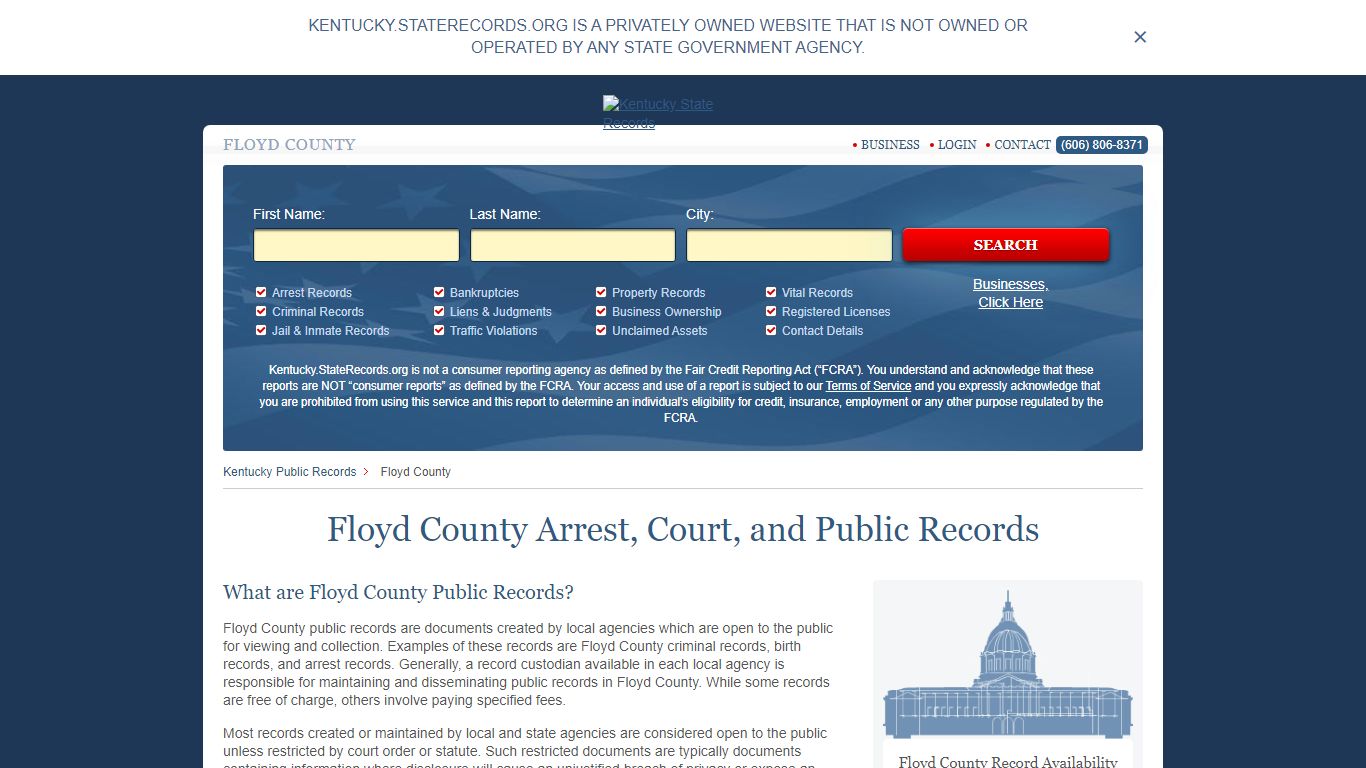 Floyd County Arrest, Court, and Public Records